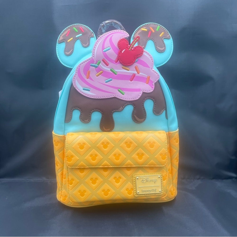 Loungefly Mickey & Minnie Ice Cream Mini Backpack